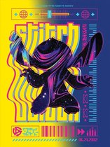 Stitch Techno Art Print 30x40cm | Poster