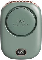 EVERFUZE - Handventilator - Stille Ventilator - Mini Ventilator - USB - Duurzaam - Groen - Handsfree - Draadloos - Muggen Verjager - 3 Modi