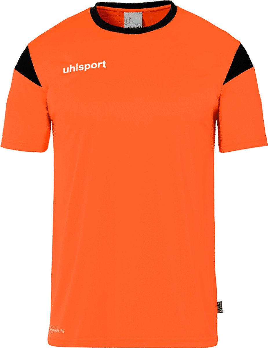 Uhlsport Squad 27 Shirt Korte Mouw Kinderen - Fluo Oranje / Zwart | Maat: 128