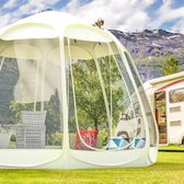 Elfida - Tente Pop-Up avec Fenêtres PVC - Poids 8KG - Tente 8 Personnes - 350x350x220 cm - Crème