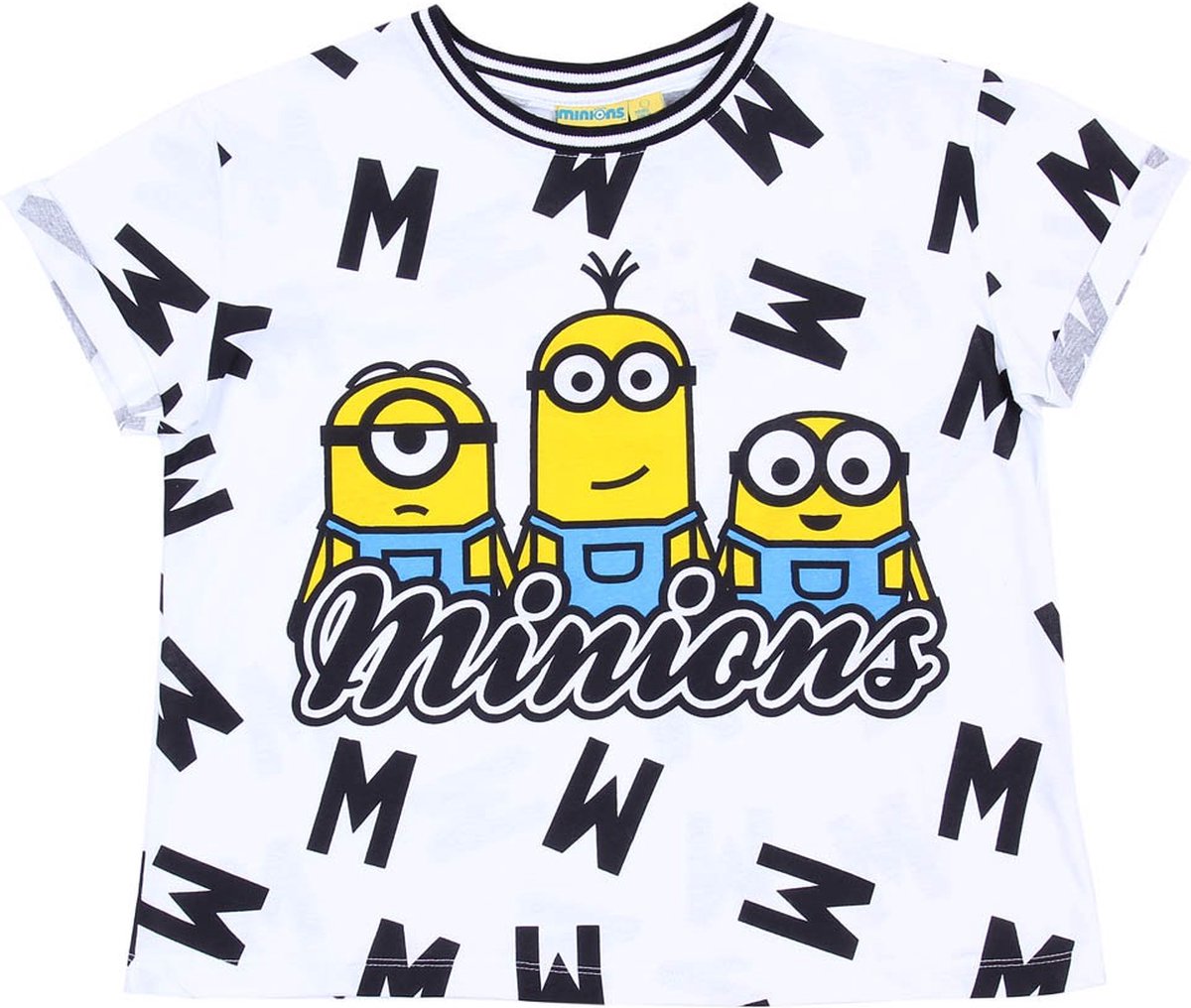 Zwart-witte korte top MINIONKI