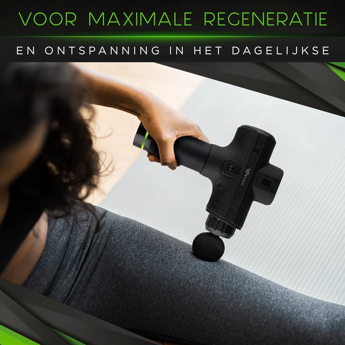 Afbeelding 3 van krachtige Massage Gun met 11 massagekoppen - Massage pistool met LED weergave & draagtas -schouders & nek