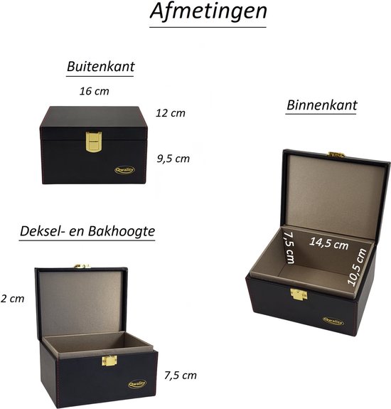 Autosleutel Faraday Box – Autosleutel Kluis - RFID Anti-Diefstal Doos - Keyless Entry Hoesje - Signaal Blokkerend - Beschermhoes Autosleutel - Zwart - Qwality®