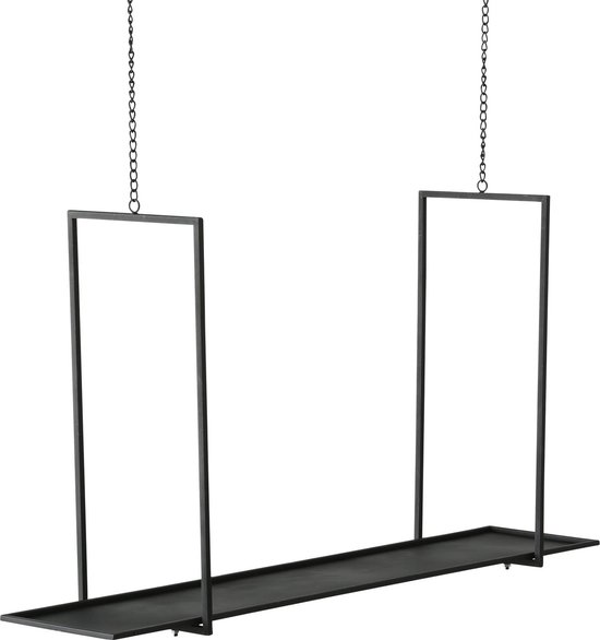 Zwarte metalen hangende plank 100 cm