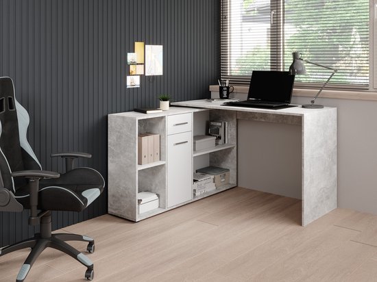 Bureau Crister - Grijs - 122 cm