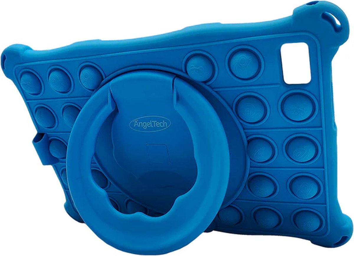 360° Verstelbare Beschermhoes voor AngelTech Kindertablet XL Pro II Blauw