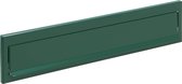 Brievenbus van staal in de kleur groen - 342 x 73 mm