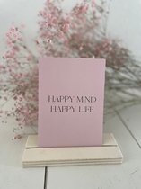 DAIZ Stationery - Wenskaart - Happy Mind Happy Life - A6 - BIO papier
