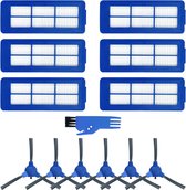 13 stuks vervangende accessoires voor Eufy RoboVac 11S Max, 15C Max, 30C Max, G10 G20 G30 Hybrid stofzuiger onderdelen, 6 Hepa filters, 6 zijborstels