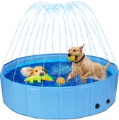 Nobleza Zwembad Hond - hondenzwembad - Ø120x30cm - opvouwbaar Dierenzwembad - Honden Speelgoed - Verkoeling Voor Huisdieren