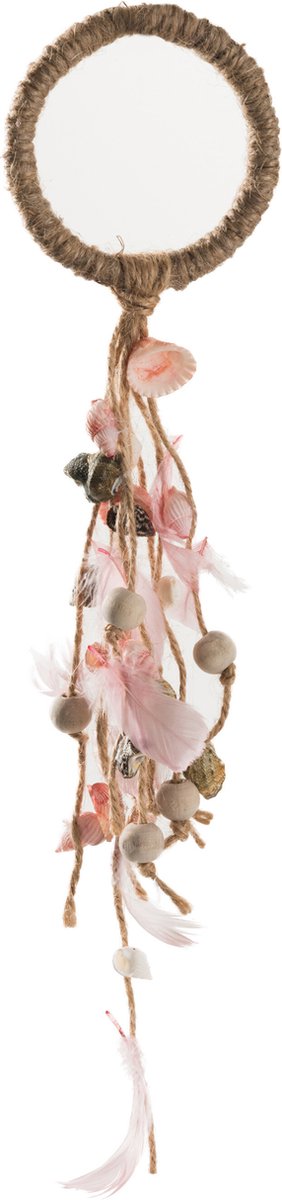 J-Line droomvanger - schelp/veren - perzik - small Roze