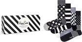 Happy Socks Classic Black & White Socks Gift Set (4-pack) - Unisex - Maat: 36-40