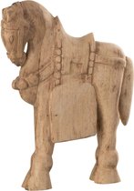 J-Line figuur Paard - hout - naturel - small