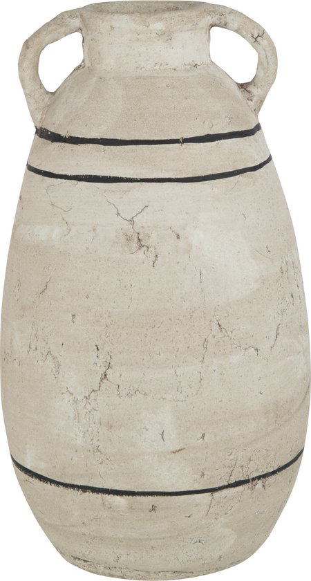 J-Line vaas Kruik Rond - keramiek - beige - 16.5 cm – vtwonen