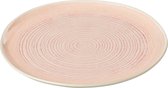 J-Line Lara bord - porselein - zalm - small - 4 stuks