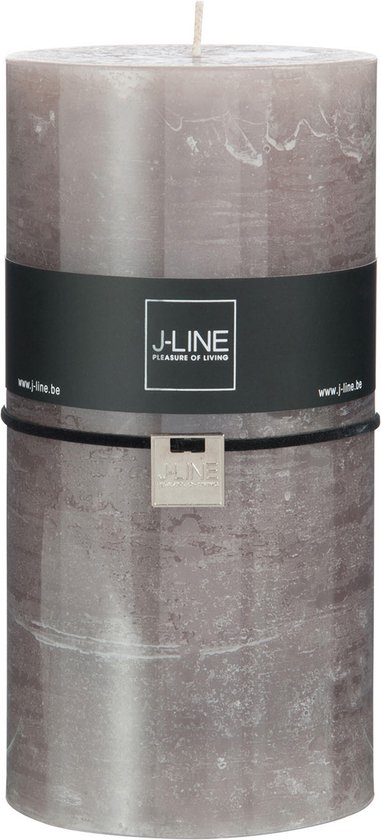 J-Line cilinderkaars - bruin - XXL - 140U - 6 stuks