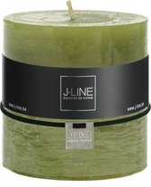 J-Line cilinderkaars - groen - 80u - 6 stuks