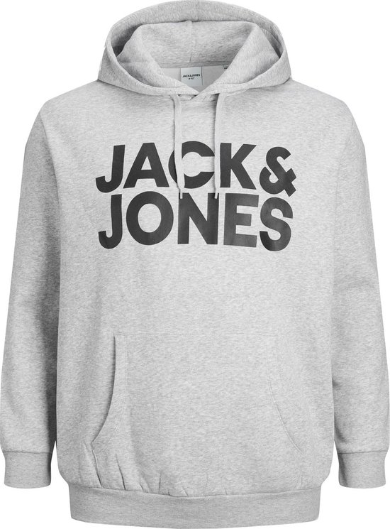 Jack & Jones Sweat à Capuche Groot Taille Corp Logo Grijs 7XL Homme