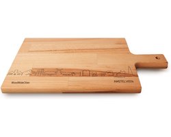 Skyline Serveerplank Amstelveen - Hapjesplank - Serveerplank - Tapas - Hapjes - Serveren - WoodWideCities