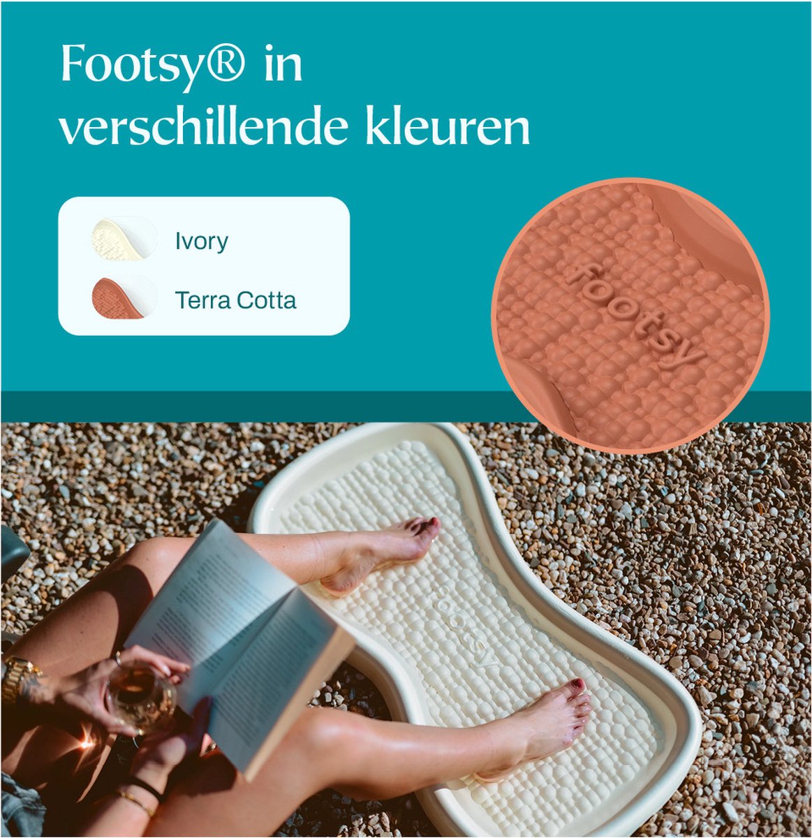 Footsy Hondenzwembad - Hondenzwembad - Hondenbad - Verkoelend Hondenzwembad - 2-in-1 Honden Zwembad én Voetenbad met Antislip MassageFoam - Ivory - Samen Genieten! thumbnail 6