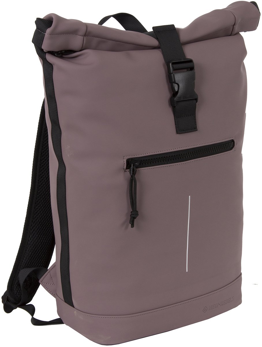New Rebels Mart New York Oud Paars 21L Rugtas Rolltop Waterafstotend Laptop 15.6