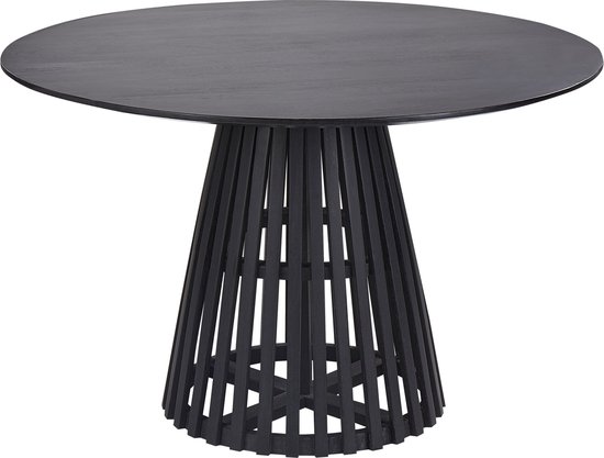 MESILLA - Ronde eettafel - Zwart - 120 cm - Acaciahout