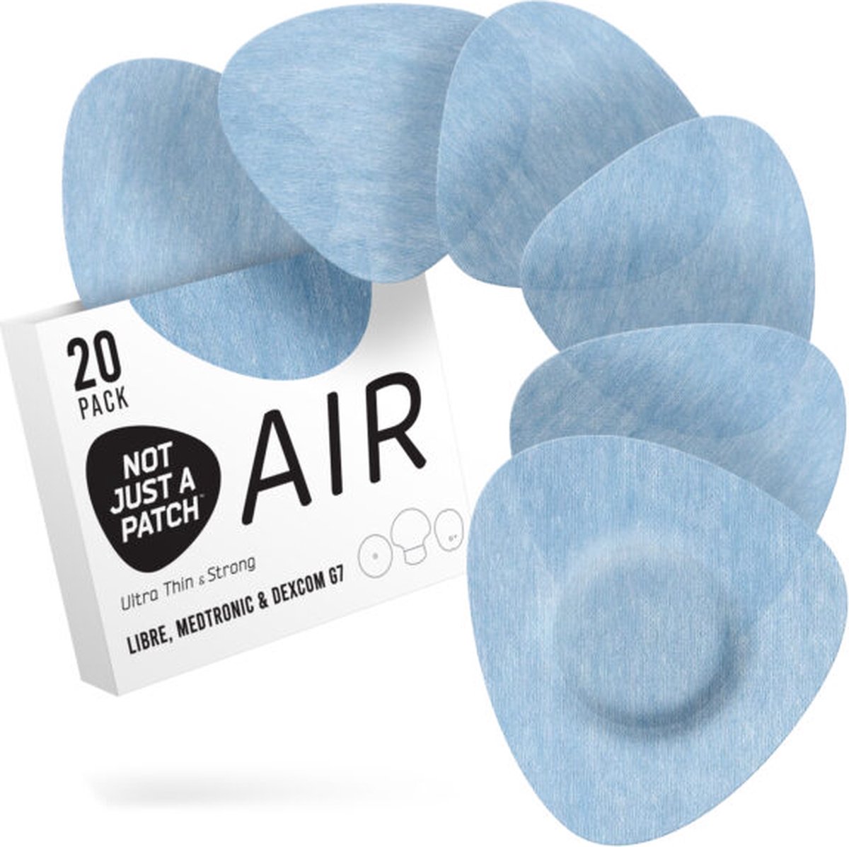 Goedkoopste Not Just a Patch - Air - Blue sensor patches - sensorpleisters - Pleister voor Freestyle Libre, Medtronic & Dexcom