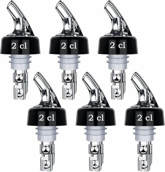 Huamirra Doseerflesschenktuit, heldere doseerhulp, 4 x 2 cl schenktuit, doseerhulp schenktuit voor flessen, wijncocktailschenktuit, voor bar, thuis, feest