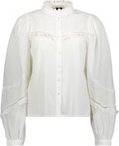 Vero Moda Blouse Vmclara L/s Emb Shirt Wvn Exp 10321919 Bright White Dames Maat - L
