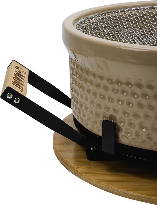 Q-MAMI TABLE GRILL - BEIGE (Hibachi / Shichirin / Tafelgrill / Barbecue / Kamado / Tafel bbq) van Q-MAMI — afbeelding 4