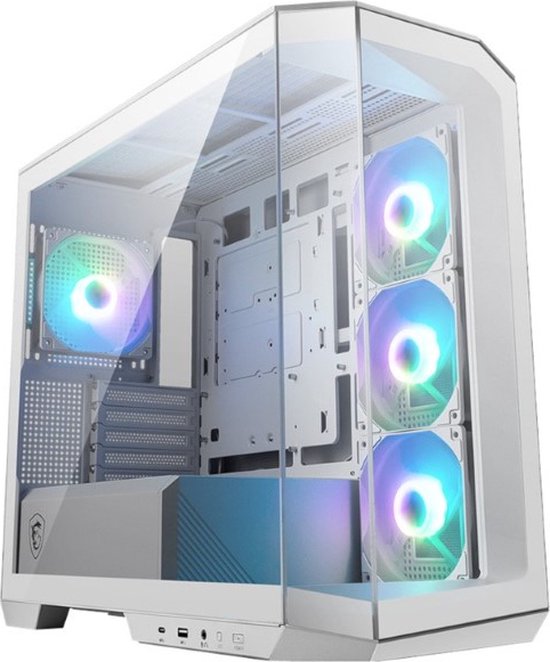 MSI MAG PANO M100R PZ - PC Case - Behuizing - Compatibel voor Micro-ATX, Mini-ITX - Gehard glas - Geen voeding (ATX) - Wit kopen - beste keuze voor MSI MAG PANO M100R PZ behuizing