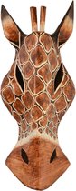 Masker Giraffe 30 cm, houten masker uit Bali, wandmasker