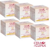 6 Stuks Cera di Cupra Rosa crème (pot) - De verzorgende anti-age dagcrème, met echte Cupra bijenwas, voor een perfecte, wat drogere en normale huid. Ook geschikt voor mannen bijvoorbeeld na het scheren.