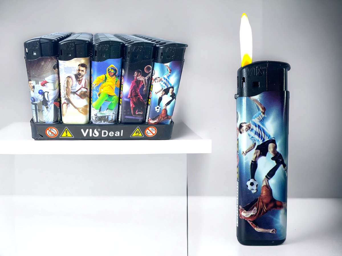 Klik aanstekers 50 in tray navulbaar- Unilite aansteker - VIO deal lighters