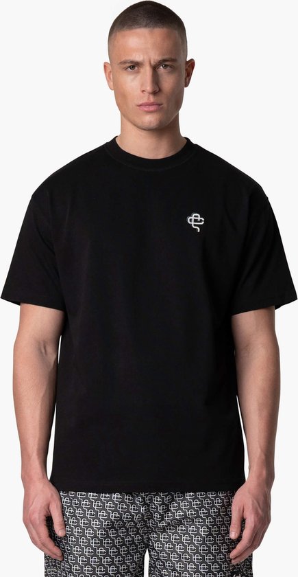 Quotrell Couture - FLORENCE T-SHIRT - BLACK/ANTHRACITE