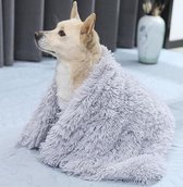 huisdierdeken voor hond of kat, zachte afwerking, zware winterdeken, fleece deken gezellig kattenbed (78x54cm)
