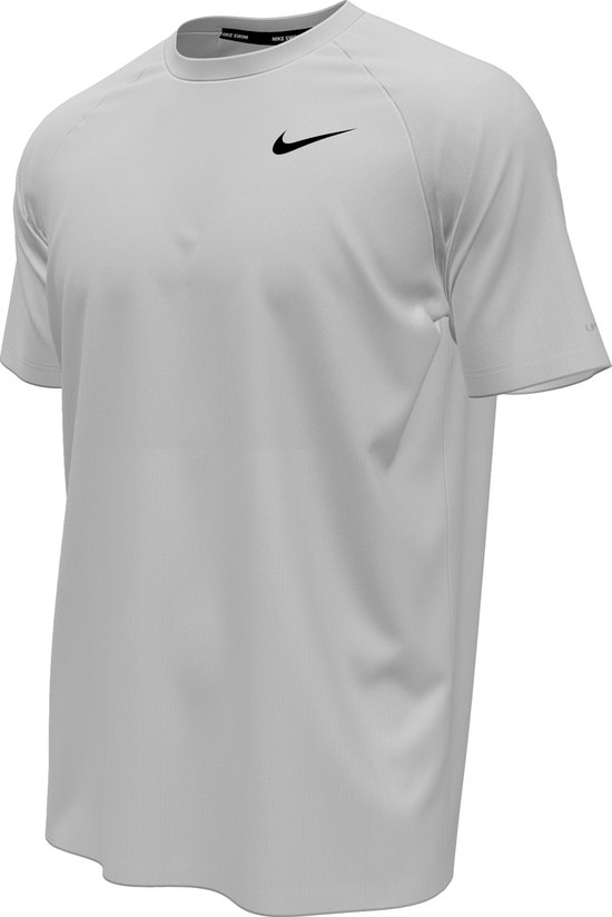Nike Swim Nike Essential - Short sleeve hydroguard Heren Zwemshirt - White - Maat XXL