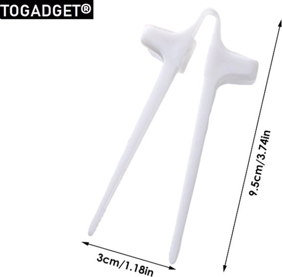 Vinger Eetstokjes - Finger Chopsticks - chips sticks - joystick controller accessoire - wit - Togadget
