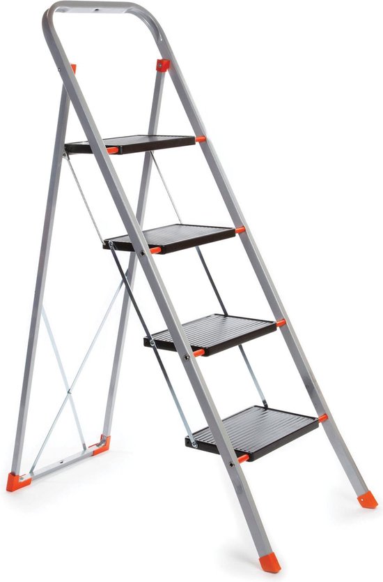 COSTWAY Vouwladder, Inklapbaar, Huishoudladder, Trapladder