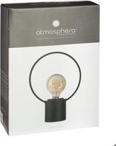 Atmosphera Tafellamp Circle D20x26,5cm - Batterij niet inbegrepen - Zwart