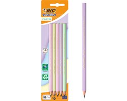 BIC Evolution Pastel - Grafietpotloden - Kinderen en volwassenen - Grijs - Potlood - 10 Stuks