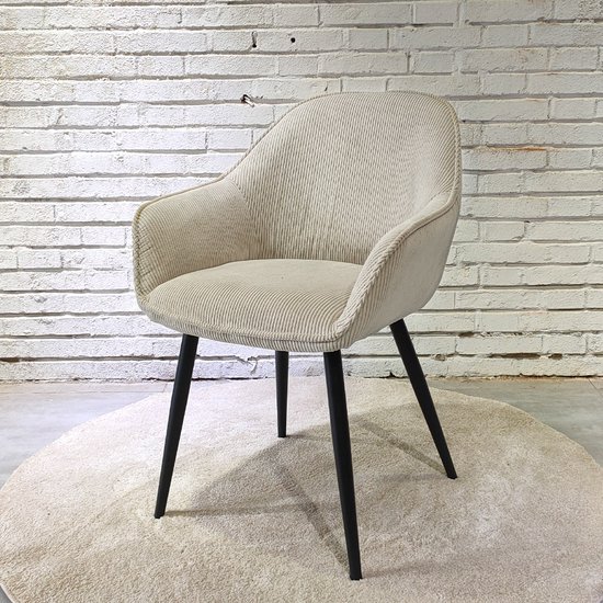 Fauteuil Guy Rib White Sable