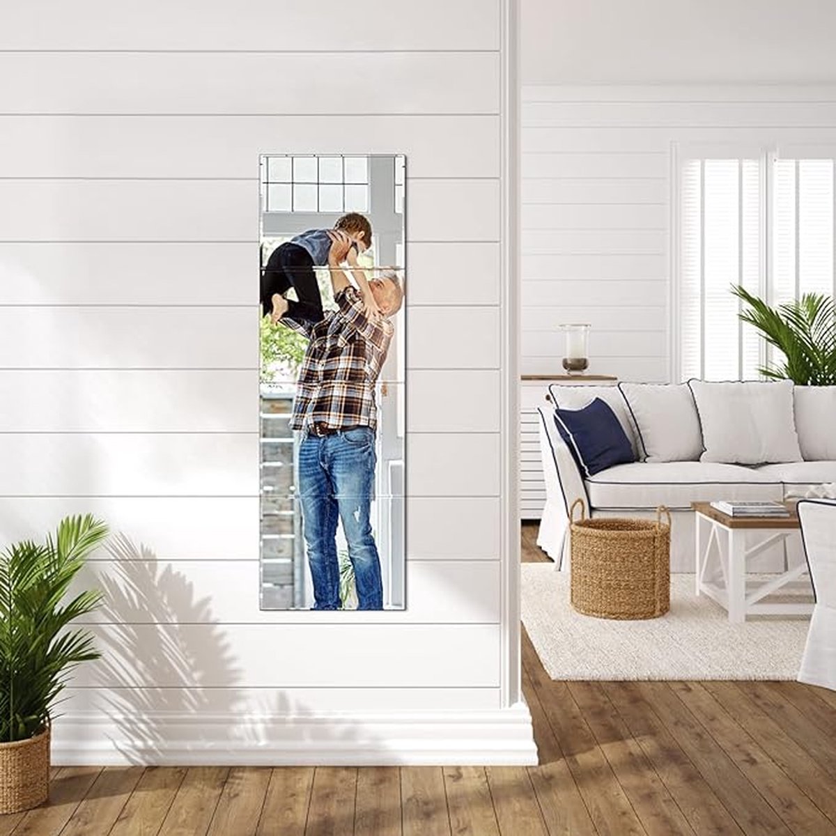 Koonmi Boog Full Body Spiegel, 44 X 147 Cm, Gebogen Staande Groot In Volledige Lengte Aan De Muur Gemonteerd Leunend Vloerspiegel Volledig Lichaam Als Aankleedspiegel Voor Woonkamer Goud 3350603403
