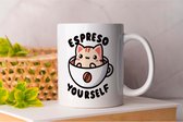 Mug Espreso Yourself - Cats - Cadeau - Cadeau - CatLovers - Meow - KittyLove - Chats - Amoureux des chats - Chaton Amour - Prrrfect