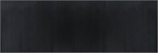 vidaXL - Vloerkleed - rechthoekig - 100x300 - cm - bamboe - zwart