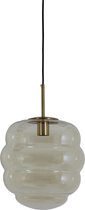 Light & Living Hanglamp Misty - Smoke Glas - 30x30x37cm - Modern - Hanglampen Eetkamer, Slaapkamer, Woonkamer