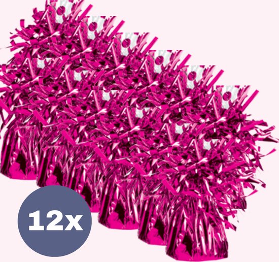 Helium ballon gewicht Fuchsia 12 stuks