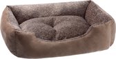 PETSTUFF Hondenmand - Kattenmand - Wasbaar - L - 80 x 70 x 20 cm - Bruin