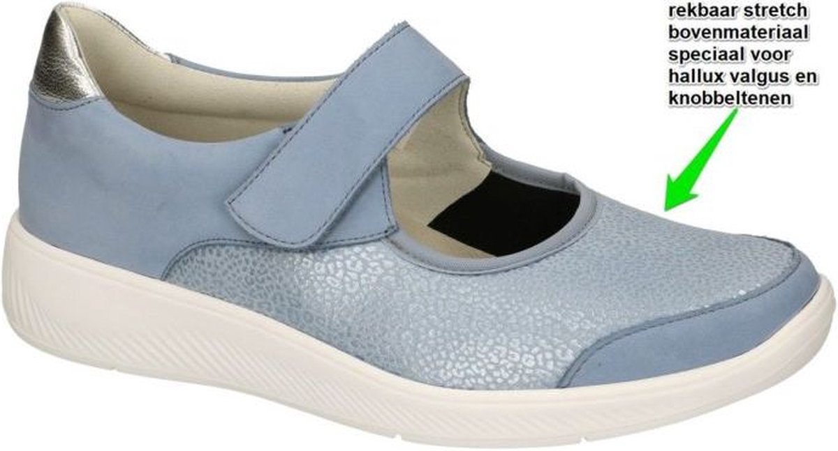 Solidus -Dames - blauw licht - ballerina's & mocassins - maat 40