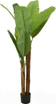 Bellatio flowers & plants Kunst bananenplant - in pot - 160 cm - kunstplant - voor binnen - bananenboom